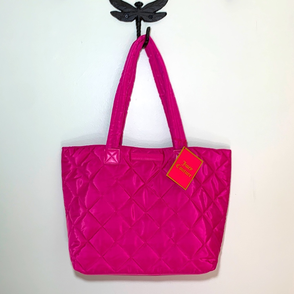 Juicy Couture Hot Pink Quilted Tote Bag